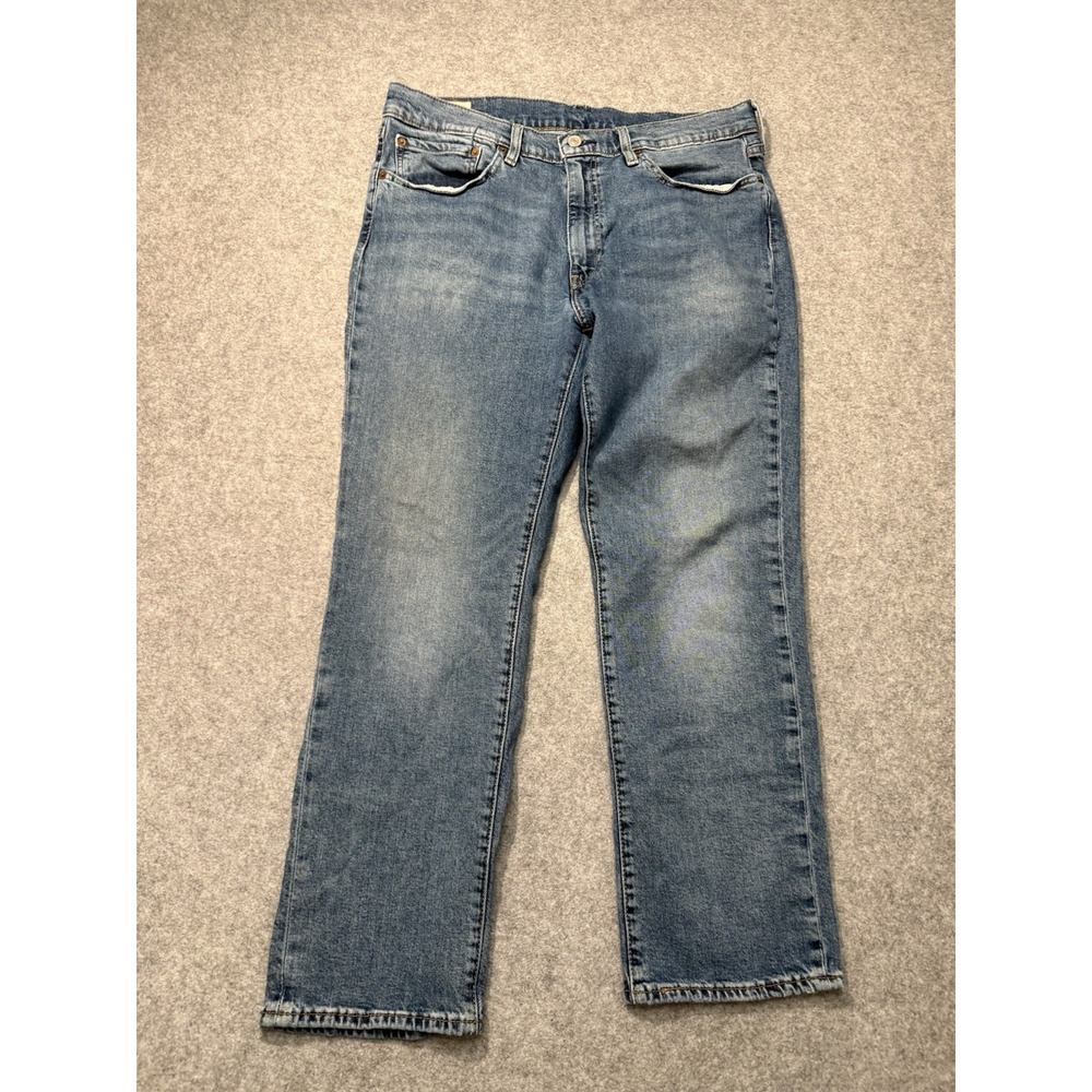 Levis 514 Mens Jeans 36x29 Straight Fit Blue Denim Medium Wash WaterLess